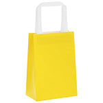 HKH Bolsas de Papel 250 Unidades con Asas - Amarillo - 15x8x21 cm