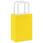 HKH Bolsas de Papel 250 Unidades con Asas - Amarillo - 15x8x21 cm