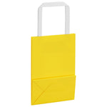 HKH Bolsas de Papel 250 Unidades con Asas - Amarillo - 15x8x21 cm