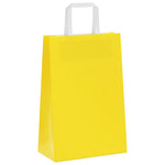 HKH Sacos de Papel 250 Unidades com Alças - Amarelo - 21x11x31 cm