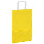 HKH Sacos de Papel 250 Unidades com Alças - Amarelo - 21x11x31 cm