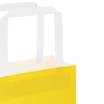 HKH Sacos de Papel 250 Unidades com Alças - Amarelo - 21x11x31 cm