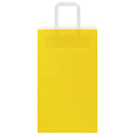 HKH Sacos de Papel 250 Unidades com Alças - Amarelo - 21x11x36 cm