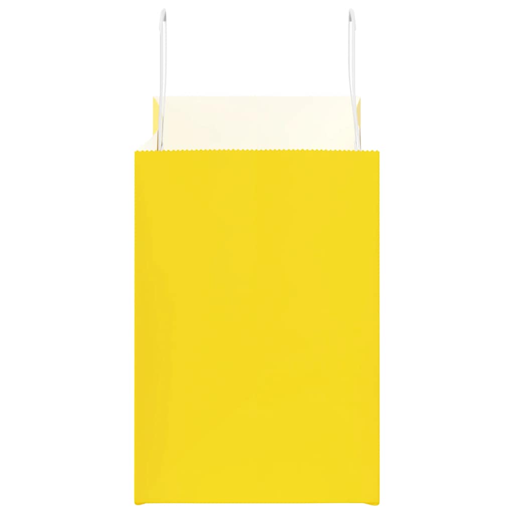 HKH Sacos de Papel 250 Unidades com Alças - Amarelo - 32x17x25 cm