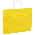 HKH Sacos de Papel 250 Unidades com Alças - Amarelo - 32x17x25 cm