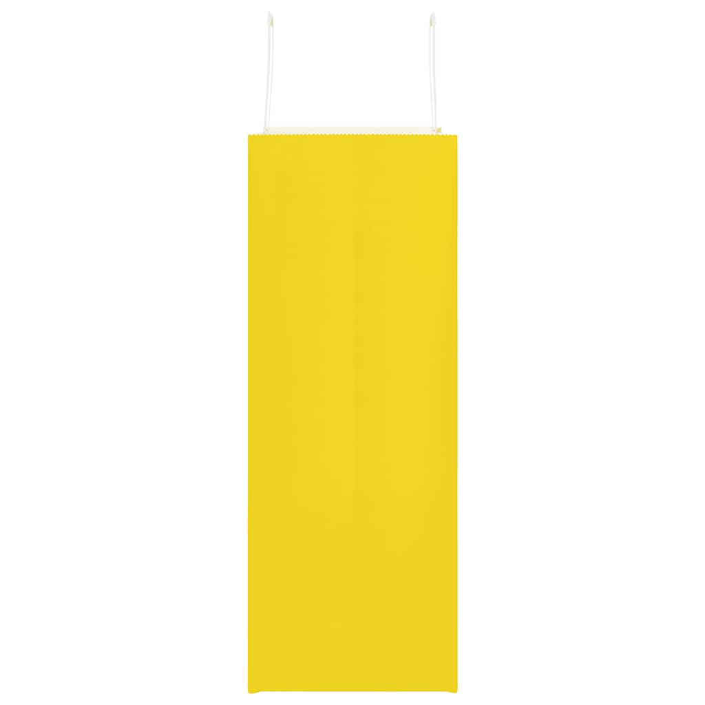 HKH Sacos de Papel 250 Unidades com Alças - Amarelo - 32x17x44 cm