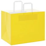 HKH Bolsas de papel 250 unidades con asas - Amarillo - 32x22x24 cm