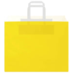 HKH Bolsas de papel 250 unidades con asas - Amarillo - 32x22x24 cm