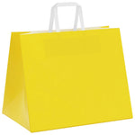 HKH Bolsas de papel 250 unidades con asas - Amarillo - 32x22x24 cm