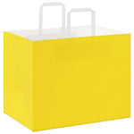 HKH Bolsas de papel 250 unidades con asas - Amarillo - 32x22x24 cm