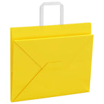 HKH Bolsas de papel 250 unidades con asas - Amarillo - 32x22x24 cm