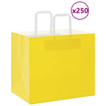 HKH Bolsas de Papel 250 Unidades con Asas - Amarillo - 32x22x28 cm