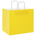 HKH Bolsas de Papel 250 Unidades con Asas - Amarillo - 32x22x28 cm