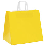 HKH Bolsas de Papel 250 Unidades con Asas - Amarillo - 32x22x28 cm
