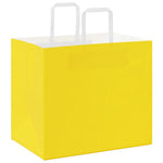 HKH Bolsas de Papel 250 Unidades con Asas - Amarillo - 32x22x28 cm