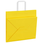 HKH Bolsas de Papel 250 Unidades con Asas - Amarillo - 32x22x28 cm