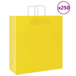 Bolsas de Papel HKH 250 Unidades con Asas - Amarillo - 45x17x48 cm