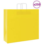 HKH Sacos de Papel 250 Unidades com Alças - Amarelo - 54x15x49 cm