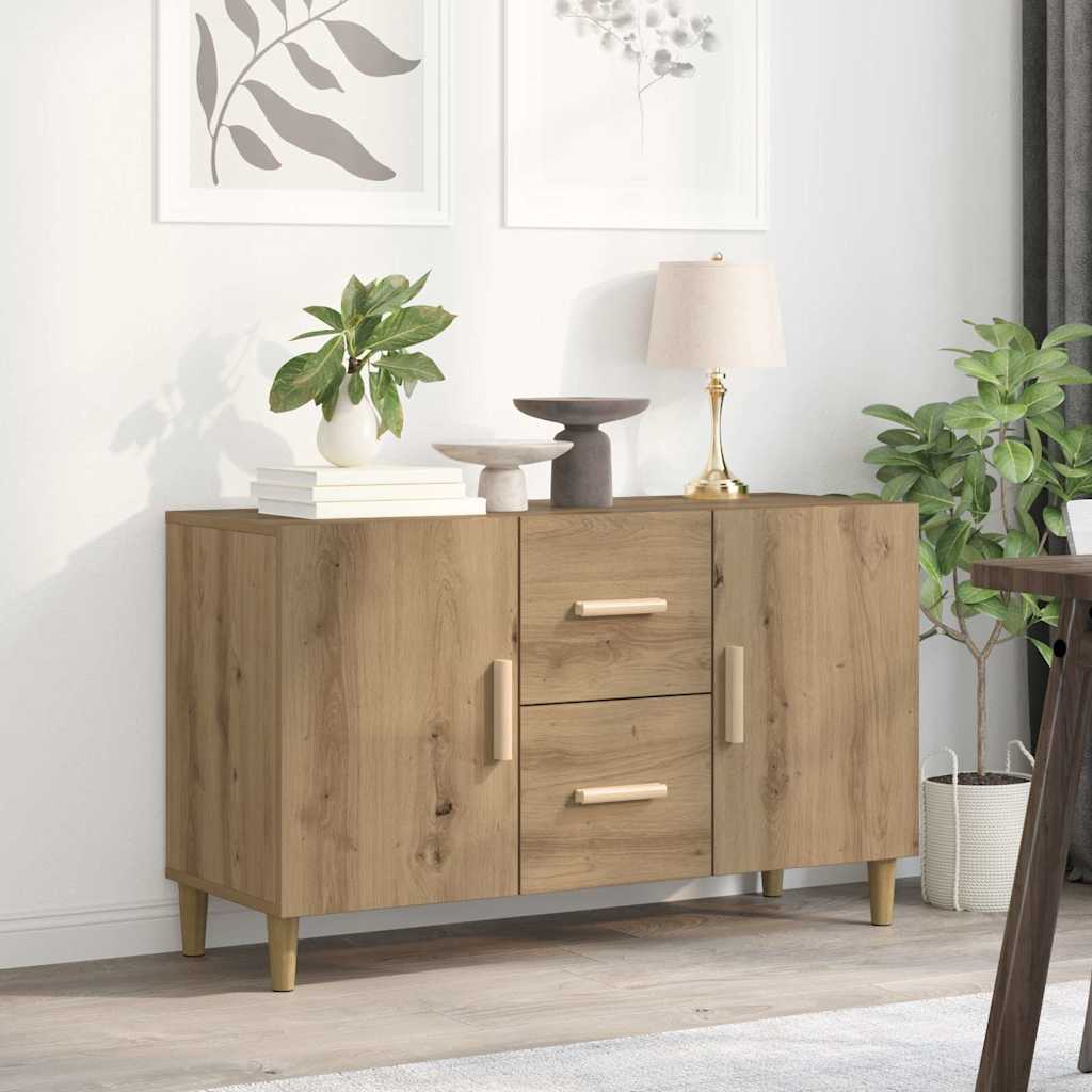 HKH Aparador en derivados de Madera 100 X 36 X 60 Cm - Roble Artesanal