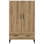 HKH Armario Alto de Derivados de Madera 70 X 31 X 115 Cm - Roble Artesano