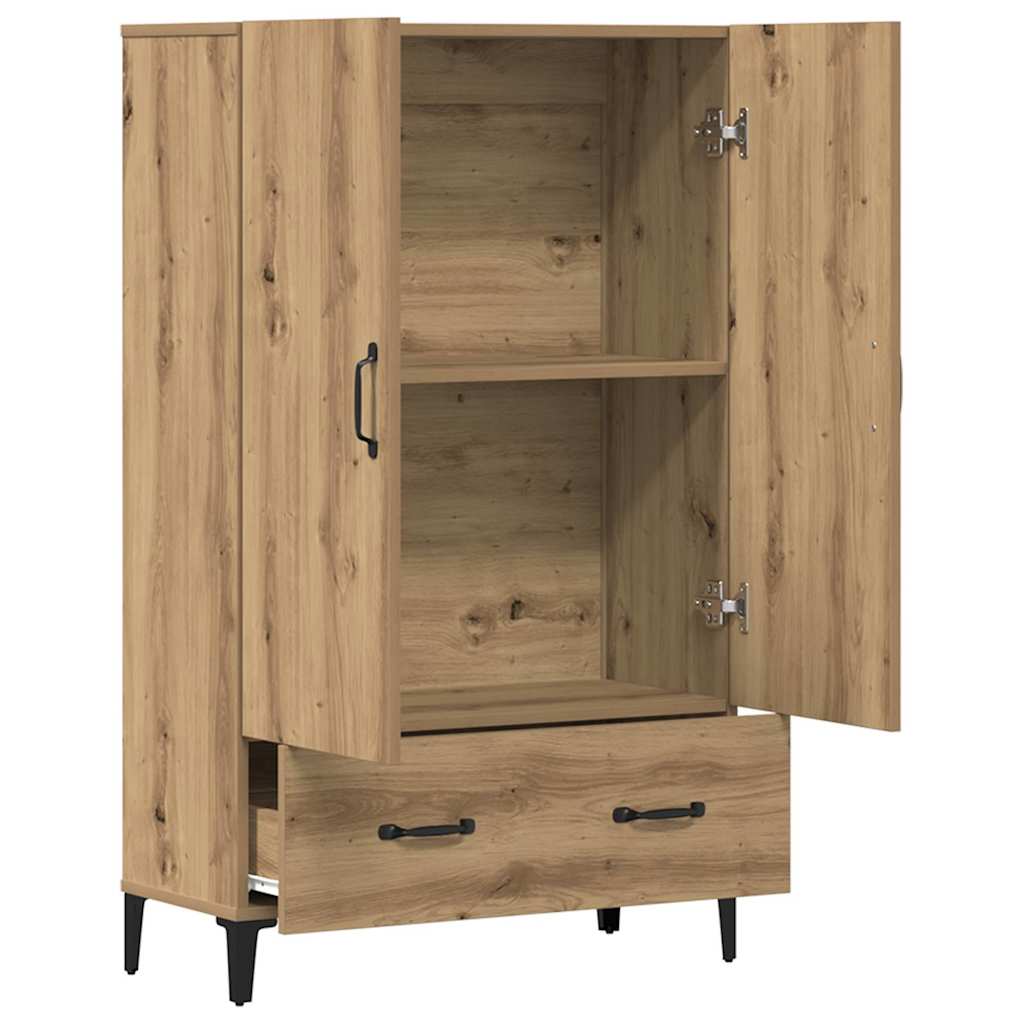 HKH Armario Alto de Derivados de Madera 70 X 31 X 115 Cm - Roble Artesano