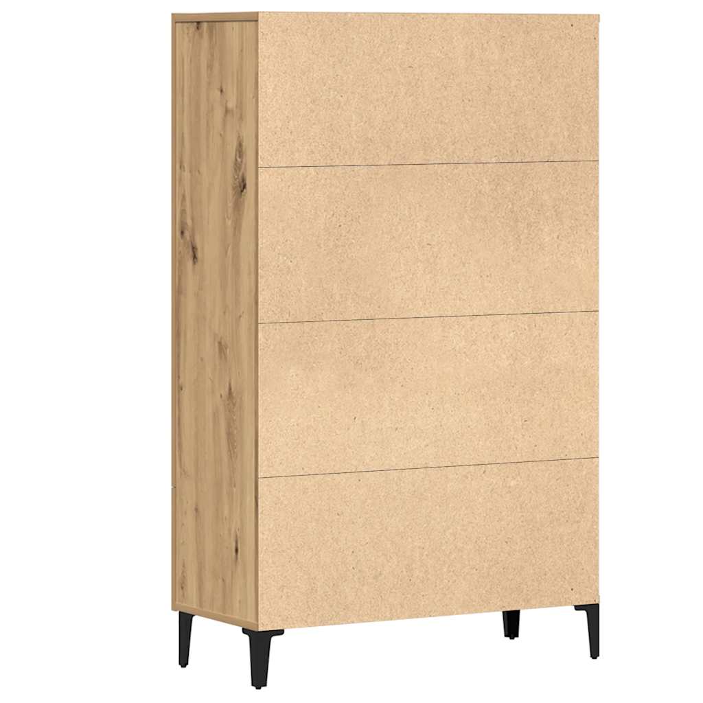 HKH Armario Alto de Derivados de Madera 70 X 31 X 115 Cm - Roble Artesano