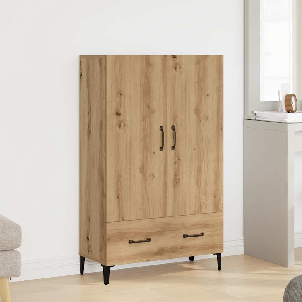 HKH Armario Alto de Derivados de Madera 70 X 31 X 115 Cm - Roble Artesano