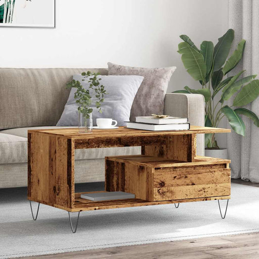 Mesa de centro HKH en madera envejecida