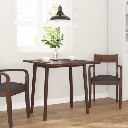 HKH Mesa de Comedor Madera Maciza de Caucho - Marrón