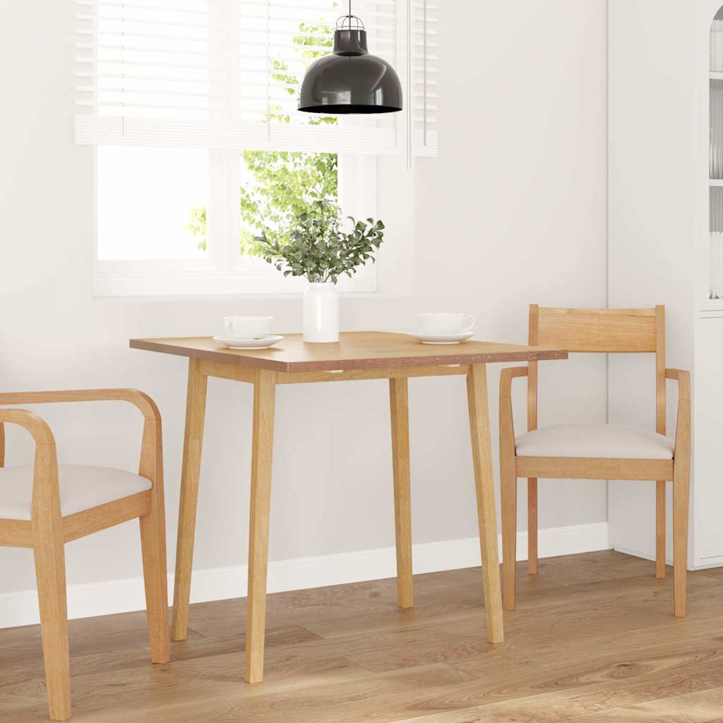 Mesa de comedor HKH de madera maciza de caucho - Natural