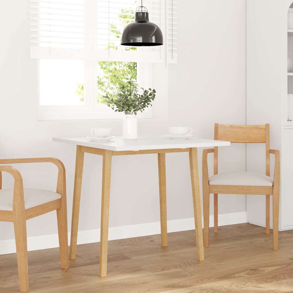 Mesa de comedor HKH de madera maciza de caucho - Natural