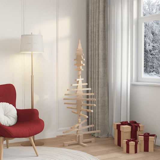 HKH Árvore de Natal de Madeira para Decoração em Pinho Maciço
