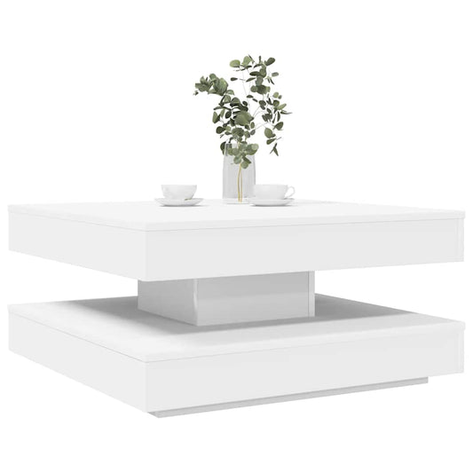 HKH Mesa de centro giratoria de 360 grados - Blanco