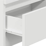 HKH Conjunto de 2 Mesas de Cabeceira com 2 Gavetas - Branco