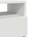 HKH Conjunto de 2 Mesas de Cabeceira com 2 Gavetas - Branco