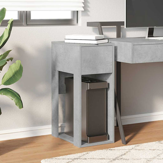 HKH Suporte Torre Computador com Gaveta Cimento - Cinzento