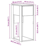 HKH Suporte Torre Computador com Gaveta Cimento - Cinzento