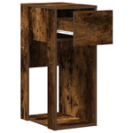 HKH Soporte de Torre de Ordenador con Cajón de Madera de Roble Ahumado