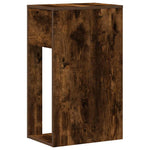 HKH Soporte de Torre de Ordenador con Cajón de Madera de Roble Ahumado