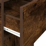HKH Soporte de Torre de Ordenador con Cajón de Madera de Roble Ahumado