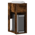 HKH Soporte de Torre de Ordenador con Cajón de Madera de Roble Ahumado