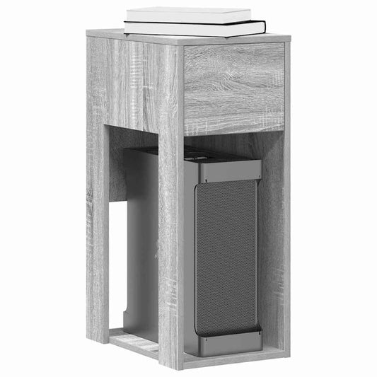 HKH Suporte Torre de Computador com Gaveta Cinza Sonoma