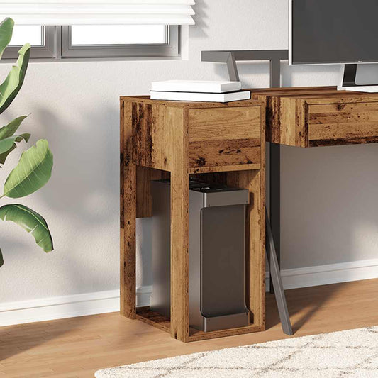 HKH Suporte Torre de Computador com Gaveta Madeira - Velha