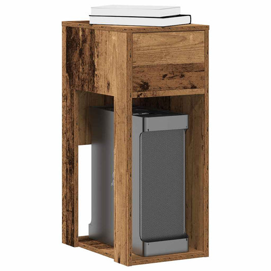 HKH Suporte Torre de Computador com Gaveta Madeira - Velha