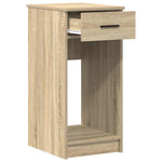 Soporte de torre de ordenador con cajón HKH de madera de roble Sonoma