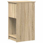 Soporte de torre de ordenador con cajón HKH de madera de roble Sonoma