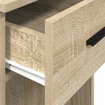 Soporte de torre de ordenador con cajón HKH de madera de roble Sonoma