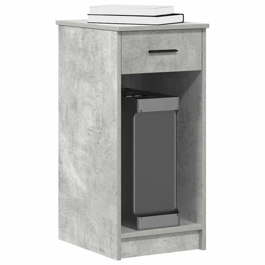 HKH Suporte Torre Computador com Gaveta Cimento - Cinzento