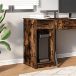 HKH Soporte de Torre de Ordenador con Cajón de Madera de Roble Ahumado