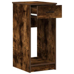 HKH Soporte de Torre de Ordenador con Cajón de Madera de Roble Ahumado